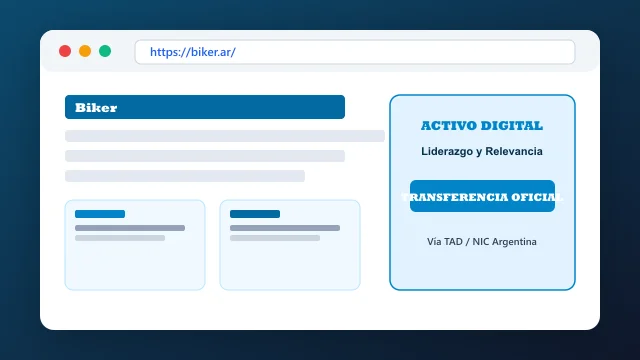 Ecosistema digital, branding y proceso de cesión registral formal de biker.ar